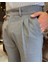 Italyan Stil Slim Fit Erkek Pileli Kumaş Pantolon Antrasit T8849 4