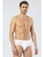 10 Adet Beyaz Erkek Klasik Slip %50 Modal %50 Pamuk Cacharel 1207 3