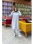 Kapşonlu Yandat Çıtçıtlı Sade Basic Uzun Tunik ve Pantolon Ikili Spor Takım - 03071 - Gri 2