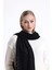 Knitwear Ajur Desenli Atkı, Kışlık Yumuşak Dokulu Kaşkol, Triko Örme Atkı - Siyah 2