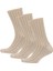 Bambu Asker Çorap Bej 3'lü Paket 1
