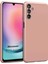 Matte Silicone Samsung Galaxy A15 Kılıf Rose Gold 1