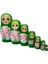 Ahşap Matruşka Bebek Yedili Set Yeşil 1