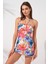 Jersey Soft Straplez Elbise Mayo Garden 231128-D 4