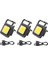 3 Adet Mini LED El Feneri Taşınabilir USB Şarj Edilebilir Çalışma Işığı Parlak Anahtarlık Işık Küçük Cep Fenerleri Açık Için (Yurt Dışından) 3