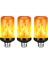 3x LED Alev Efektli Ampul E27, Dekoratif Titreyen Gerçekçi Yangın Işık Ampul, Festival Dekorasyon Lambası, Siyah-B (Yurt Dışından) 1