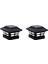 2x Güneş Direk Başlığı Işıkları 2 Aydınlatma Modu LED Güverte Çit Başlığı Işıkları 4x4 Ahşap Direkler Için Bahçe Dekorasyon Sıcak Siyah (Yurt Dışından) 2