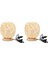 2x Bambu Rattan Masa Lambası Japon Tarzı Başucu Lambası Masa Lambası Yatak Odası Diy Dekorasyon Ab Tak (Yurt Dışından) 5
