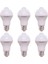 6x E27 LED Ampul Işık Hareket Sensörü Işık LED Pır Hareket Sensörü Lamba Küre Ampul Işık Lambası, 5 W (Yurt Dışından) 2
