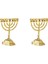 2x Altın Yahudi Menorah Mumluklar Dinler Şamdan Hanuka Şamdanlar 7 Şube Menora -L (Yurt Dışından) 1