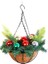 Yapay Noel Asılı Sepet, Dekore Edilmiş, Berry Salkımları, Noel Koleksiyonu Dekoru C (Yurt Dışından) 1