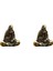 2x Retro Pirinç Dharma Buda Mini Heykeli Bodhidharma Usta Figürler Masa Dekorasyon El Sanatları Hediyeler Minyatürler (Yurt Dışından) 1