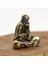 2x Retro Pirinç Dharma Buda Mini Heykeli Bodhidharma Usta Figürler Masa Dekorasyon El Sanatları Hediyeler Minyatürler (Yurt Dışından) 2
