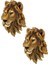 2x Duvar Dekorasyon Bar Şarap Mahzeni Aslan Kafası Simülasyon Heykel Yaratıcı Dekor Reçine Zanaat Beast Head Duvar Heykeli (Yurt Dışından) 5