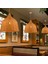 3x Rattan Lamba Kolye Işık Vintage Asılı Abajur Şapkası E27 Oturma Odası Yemek Odası Dekor Cafe Restaurant Hanglamp (Xxs) (Yurt Dışından) 3
