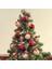 Noel Ağacı Süsleri, 12 Adet 2-1/2 Inç Kırmızı Siyah Bufalo Onay Ekose Dikiş Çuval Bezi Noel Süslemeleri (Yurt Dışından) 2
