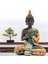 3x Buda Heykeli Tayland Heykel Reçine El Yapımı Budizm Hindu Feng Shui Heykelcik Meditasyon Ev Dekor Süsleme (Yurt Dışından) 1