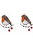 2x Tel Üzerinde Asılı Çok Renkli Kuşlar Yüksek Lekeli Akrilik Suncatcher Yaratıcı Pencere Paneli Ev Odası Dekor-Oturan Robin (Yurt Dışından) 1