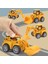 Dört Parçalı Set [yol Silindiri + Buldozer + Delici + Ekskavatör] Çocuk Atalet Simülasyonu Mühendislik Aracı Araba Itme Tipi Çalışan Ekskavatör Buldozer Oyuncak (Yurt Dışından) 1