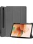 Samsung Galaxy Tab S7 Fe Lite T730/T736 12.4 Inç Için, Darbeye Dayanıklı Tam Gövde Üç Katlı Stand Kalem Tutucu Yuvalı Tpu Arka Kılıf/otomatik Uyandırma, Gri (Yurt Dışından) 1