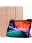 2021 5. Nesil iPad Pro 12.9" Kılıf, Otomatik Uyandırma/uyku Kapağı, Kalem Tutuculu Kapak, Ince Yumuşak Tpu Arka Akıllı Üçe Katlamalı Stand (Pembe Altın) (Yurt Dışından) 1