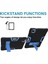 iPad Pro 11 2020 Için, Hibrit Ağır Hizmet Tipi Üç Katmanlı Tam Gövde Darbeye Dayanıklı Dayanıklı Kılıf ve iPad Pro 11 2020 11 Inç Için Standlı (Siyah+Mavi) (Yurt Dışından) 4