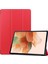 Samsung Galaxy Tab S7 Fe 12.4" 2021 / Galaxy Tab S7+ 12.4" 2021T730/T736 Için, Esnek Tpu Arka Kapak Otomatik Uyku/uyandırma Özellikli Hafif Üç Katlı Stand, Kırmızı (Yurt Dışından) 1