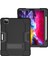 iPad Pro 11 2020 Için, Hibrit Ağır Hizmet Tipi Üç Katmanlı Tam Gövde Darbeye Dayanıklı Sağlam Kılıf ve iPad Pro 11 2020 Için Standlı 11 Inç (Siyah) (Yurt Dışından) 2