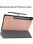 Samsung Galaxy Tab S7 Fe 12.4" 2021 / Galaxy Tab S7+ 12.4" 2021 T730/T736 Için, Esnek Tpu Arka Kapak Otomatik Uyku/uyandırma Işlevli Hafif Üçe Katlanır Stand, Pembe Altın (Yurt Dışından) 2