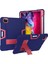 iPad Pro 11 2020 Için, Hibrit Ağır Hizmet Üç Katmanlı Tam Gövde Darbeye Dayanıklı Sağlam Kılıf ve iPad Pro 11 2020 11 Inç Için Standlı (Lacivert + Gül Kırmızısı) (Yurt Dışından) 1