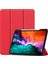 2021 5. Nesil iPad Pro 12.9" Kılıf, Otomatik Uyandırma/uyku Kapağı, Kalem Tutuculu Kapak, Ince Yumuşak Tpu Arka Akıllı Üç Katlı Stand (Kırmızı) (Yurt Dışından) 1