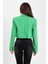 Çift Peto Cepli Kısa Crop Blazer Ceket - Yeşil 5