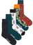 Jack & Jones Mexican Skull Socks 5 Pack Erkek Kırmızı Çorap 12217625-17 1