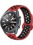 Huawei Watch 3 22MM Için Delikli Silikon Kordon-02 Kırmızı-Siyah 1