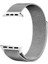 Apple Watch 42-44-45-49MM Için Mıknatıslı Hasır Metal Kordon-01 Gümüş 1