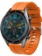 Huawei Watch Gt 4 (46MM) Için Içi Desenli Silikon Kordon-23 Turuncu 1
