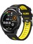 Galaxy Gear S2 20MM Için Iki Renkli Silikon Kordon-55 Siyah-Sarı 1