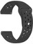 Galaxy Gear S3 (46MM) 22MM Için Delikli Silikon Kordon-02 Siyah 1