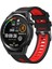 Galaxy Watch 6 (40MM) 20MM Için Iki Renkli Silikon Kordon-55 Siyah-Kırmızı 1