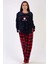 Kadın Uzun Kol Büyük Beden Welsoft Lacivert Pijama Takımı 3C0T4N0O83 2
