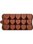 Silikon Çikolata Kalıbı Baskılı Kalp 3X3X1,5 cm 1