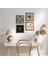 Hayat Ağacı, Lale, Kabe-I Muazzama Taş Duvar Tablosu Ahşap Çerçeveli Duvar Dekoru 4 Parça Tablo Seti Wall Art W4-399 1