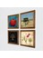 Hayat Ağacı, Lale, Kabe-I Muazzama, Nar Taş Duvar Tablosu Ahşap Çerçeveli Duvar Dekoru 4 Parça Tablo Seti Wall Art W4-391 2