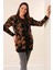 Oversize Kamuflaj Pullu Uzun Triko Hırka 3