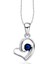 Diamond Serisi Safir Tektaş Kalp Stylish/night Gümüş Kadın Kolye 1