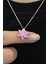 925 Ayar Gümüş Pembe Doğal Opal Taşlı Lotus Kolye 3