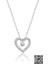 Swarovski® Tektaşlı Kalp Kolye Kaplama 925 Ayar Gümüş 3