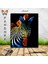 N1230 - Numaralı Boyama Seti - 40X50CM Kasnağa Gerili Ürün - Renkli Zebra 2