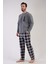 Erkek Büyük Beden Uzun Kol Polar Gri Pijama Takım 3C0T4N1O94 1