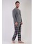 Erkek Büyük Beden Uzun Kol Polar Gri Pijama Takım 3C0T4N1O94 2